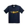 thumbnail image 1 of Inktastic Trumpet Gold Brass Music Instrument Youth T-Shirt, 1 of 5