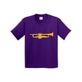 thumbnail image 1 of Inktastic Trumpet Gold Brass Music Instrument Youth T-Shirt, 1 of 5