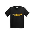 thumbnail image 1 of Inktastic Trumpet Gold Brass Music Instrument Youth T-Shirt, 1 of 5