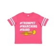 thumbnail image 1 of Inktastic #Trumpet #Marching #Band Hashtag White Text Boys or Girls Toddler T-Shirt, 1 of 5