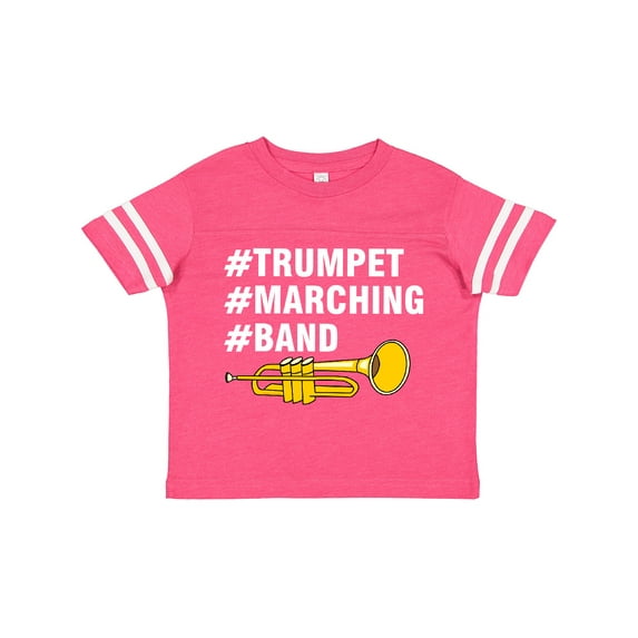 Inktastic #Trumpet #Marching #Band Hashtag White Text Boys or Girls Toddler T-Shirt