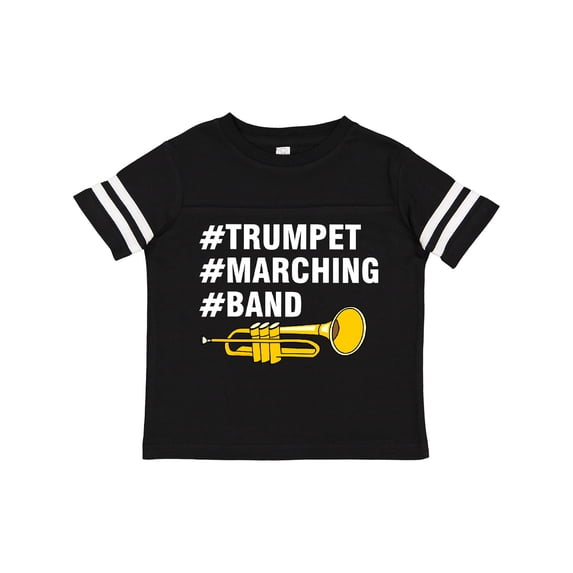 Inktastic #Trumpet #Marching #Band Hashtag White Text Boys or Girls Toddler T-Shirt