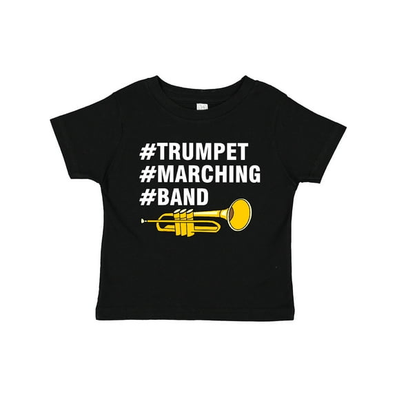 Inktastic #Trumpet #Marching #Band Hashtag White Text Boys or Girls Toddler T-Shirt