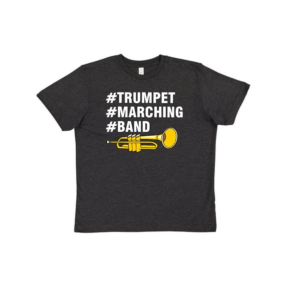 Inktastic #Trumpet #Marching #Band Hashtag White Text Youth T-Shirt