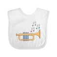 thumbnail image 1 of Inktastic Trumpet Marching Band Musician Boys or Girls Baby Bib, 1 of 4