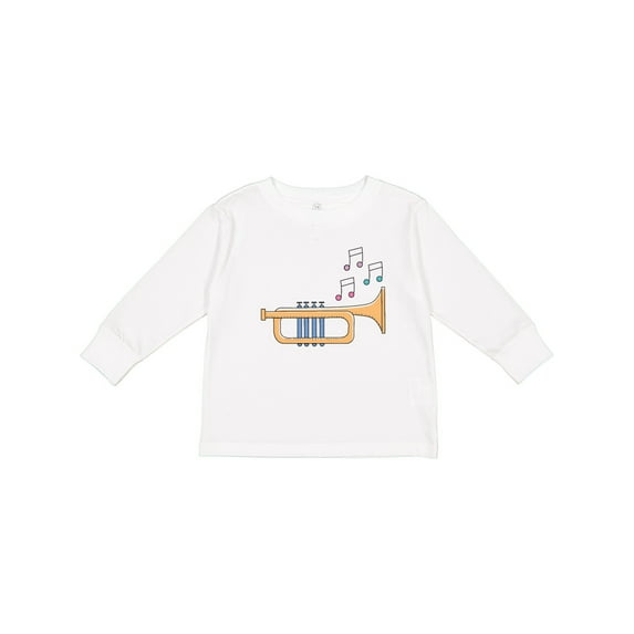 Inktastic Trumpet Marching Band Musician Boys or Girls Long Sleeve Toddler T-Shirt