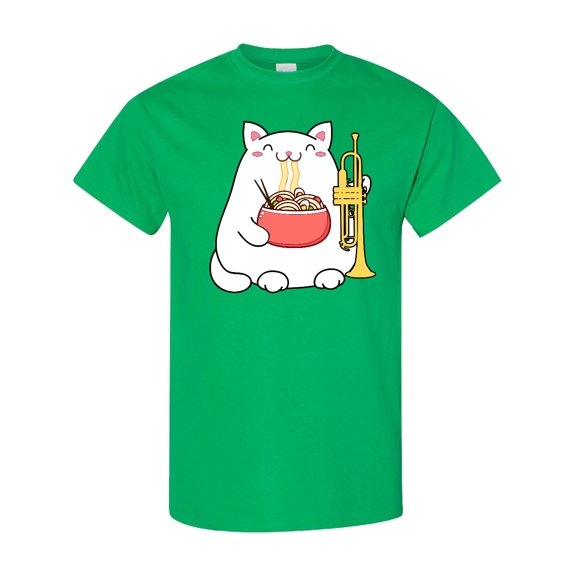Inktastic Trumpet Music Funny Ramen Cat T-Shirt