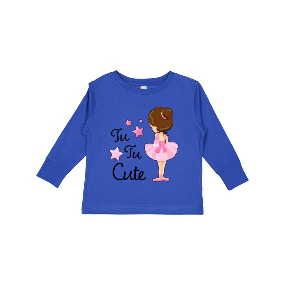 Inktastic Tu Tu Cute Ballerina Boys or Girls Long Sleeve Toddler T-Shirt