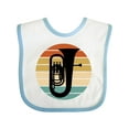 thumbnail image 1 of Inktastic Tuba Music Retro Sunset Silhouette Boys or Girls Baby Bib, 1 of 4