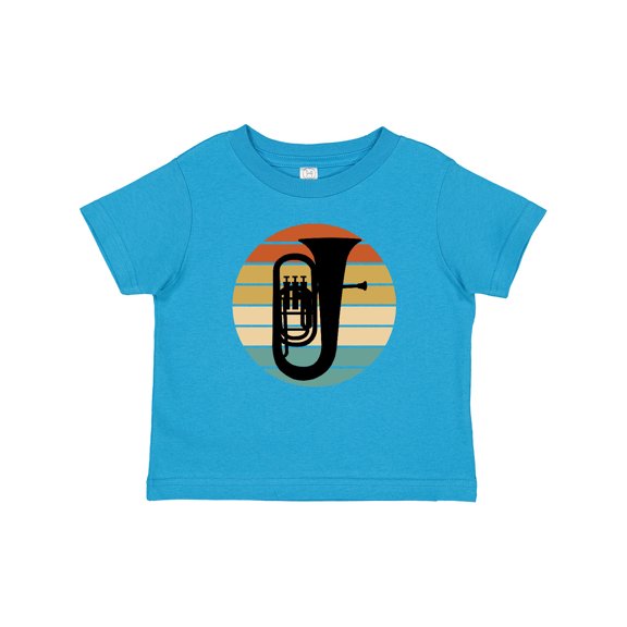 Inktastic Tuba Music Retro Sunset Silhouette Boys or Girls Baby T-Shirt
