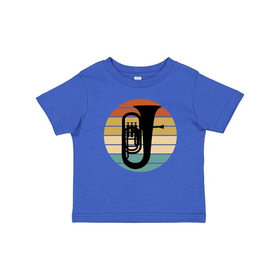Inktastic Tuba Music Retro Sunset Silhouette Boys or Girls Baby T-Shirt