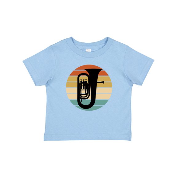 Inktastic Tuba Music Retro Sunset Silhouette Boys or Girls Baby T-Shirt