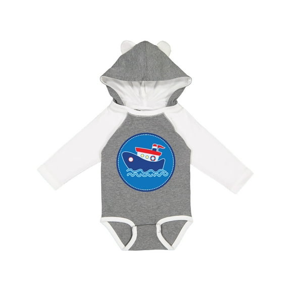 Inktastic Tug Boat Nautical Sea Boys or Girls Long Sleeve Baby Bodysuit