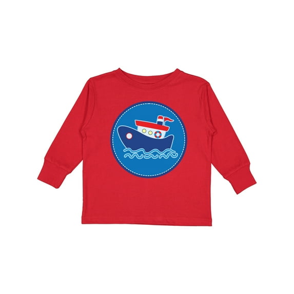 Inktastic Tug Boat Nautical Sea Boys or Girls Long Sleeve Toddler T-Shirt