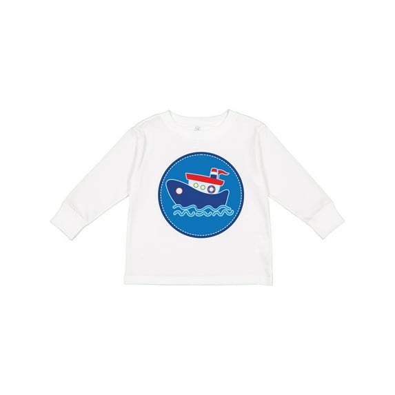 Inktastic Tug Boat Nautical Sea Boys or Girls Long Sleeve Toddler T-Shirt