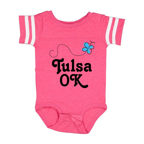 Inktastic Tulsa Oklahoma Butterfly Boys or Girls Baby Bodysuit