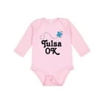thumbnail image 1 of Inktastic Tulsa Oklahoma Butterfly Boys or Girls Long Sleeve Baby Bodysuit, 1 of 5