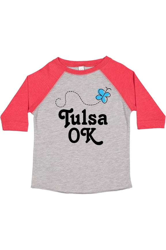Tulsa Oklahoma Butterfly Boys or Girls Toddler T-Shirt
