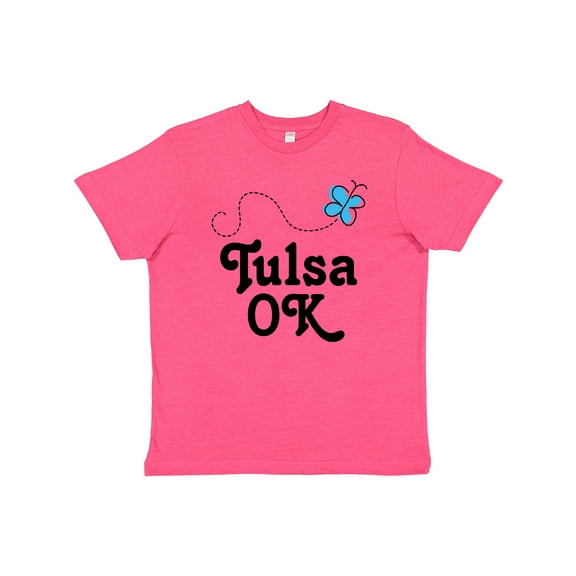 Inktastic Tulsa Oklahoma Butterfly Youth T-Shirt