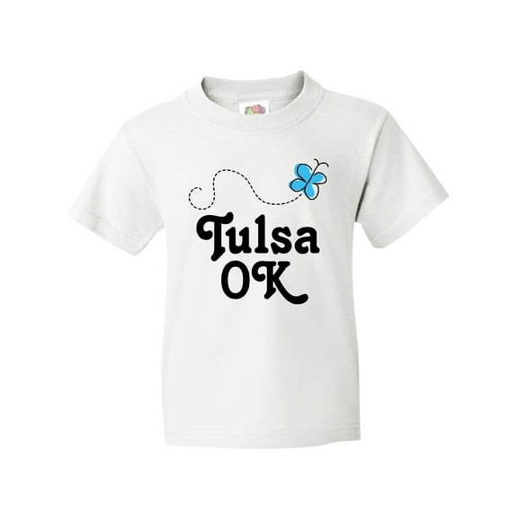 Inktastic Tulsa Oklahoma Butterfly Youth T-Shirt