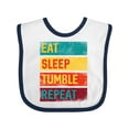 thumbnail image 1 of Inktastic Tumbling Gift Eat Sleep Tumble Repeat Boys or Girls Baby Bib, 1 of 4