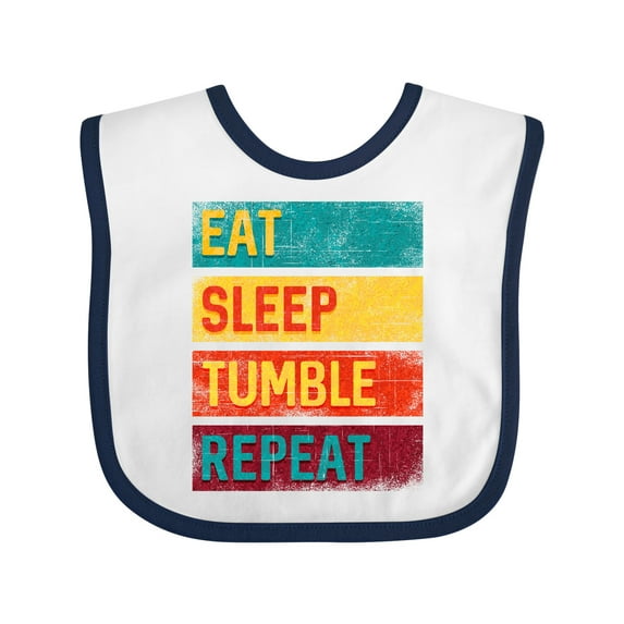 Inktastic Tumbling Gift Eat Sleep Tumble Repeat Boys or Girls Baby Bib