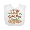 thumbnail image 1 of Inktastic Turkey, Gravy, Beans, Rolls, Casserole Boys or Girls Baby Bib, 1 of 4