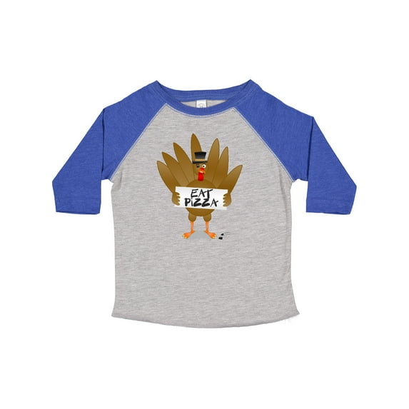 Inktastic Turkey Holding a Sign Says Eat Pizza Boys or Girls Toddler T-Shirt