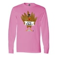 thumbnail image 1 of Inktastic Turkey Holding a Sign Says Eat Pizza Long Sleeve T-Shirt, 1 of 5