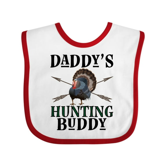 Inktastic Turkey Hunter Daddys Hunting Buddy Boys Baby Bib