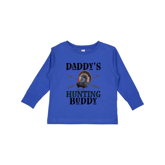 Inktastic Turkey Hunter Daddys Hunting Buddy Boys Long Sleeve Toddler T-Shirt