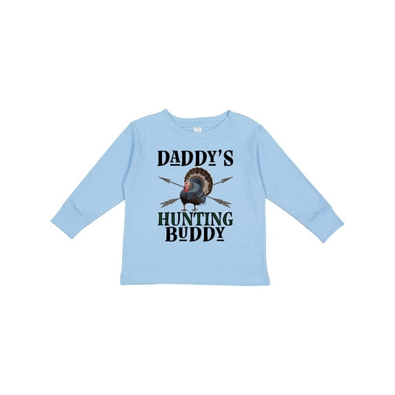 Inktastic Turkey Hunter Daddys Hunting Buddy Boys Long Sleeve Toddler T-Shirt