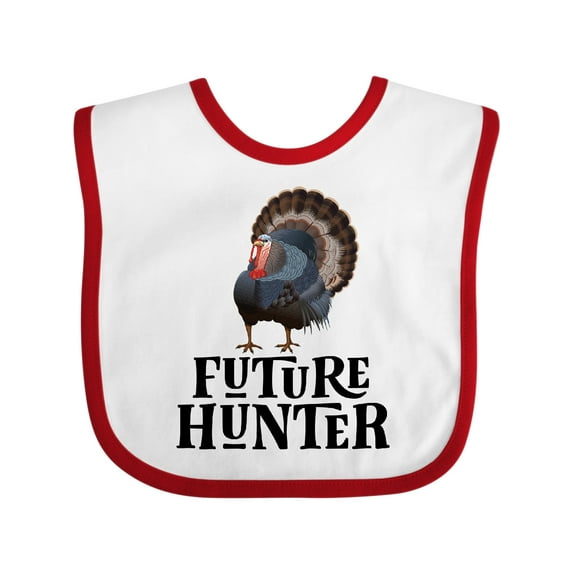 Inktastic Turkey Hunting Future Hunter Boys Baby Bib