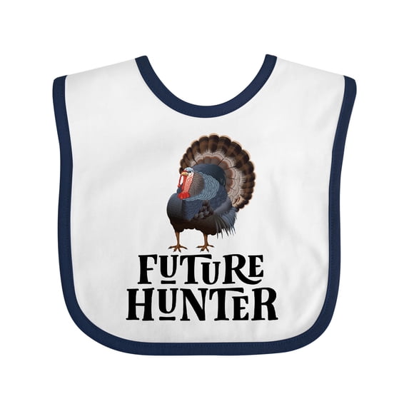 Inktastic Turkey Hunting Future Hunter Boys Baby Bib