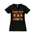 thumbnail image 1 of Inktastic Turkey Trot Squad Thanksgiving Women's Plus Size V-Neck T-Shirt, 1 of 5
