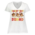 thumbnail image 1 of Inktastic Turkey Trot Squad Thanksgiving Women's Plus Size V-Neck T-Shirt, 1 of 5