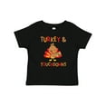 thumbnail image 1 of Inktastic Turkey and Touchdowns Cute Thanksgiving Football Design Boys or Girls Baby T-Shirt, 1 of 5