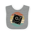 thumbnail image 1 of Inktastic Turn Table Record Player Retro Boys or Girls Baby Bib, 1 of 4