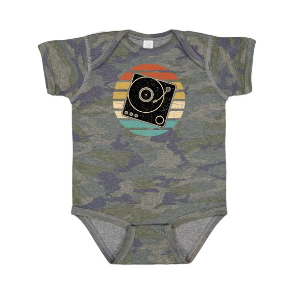 Inktastic Turn Table Record Player Retro Boys or Girls Baby Bodysuit
