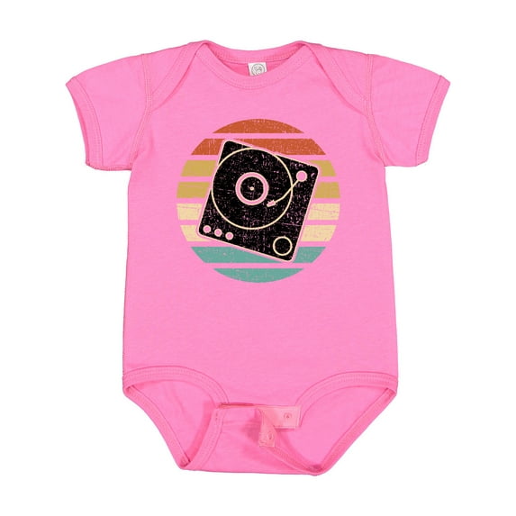 Inktastic Turn Table Record Player Retro Boys or Girls Baby Bodysuit