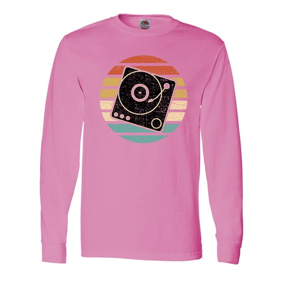 Inktastic Turn Table Record Player Retro Long Sleeve T-Shirt