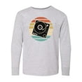 thumbnail image 1 of Inktastic Turn Table Record Player Retro Long Sleeve Youth T-Shirt, 1 of 5