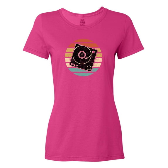 Inktastic Turn Table Record Player Retro Women's T-Shirt