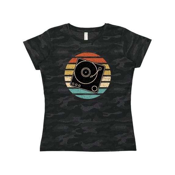Inktastic Turn Table Record Player Retro Women's T-Shirt