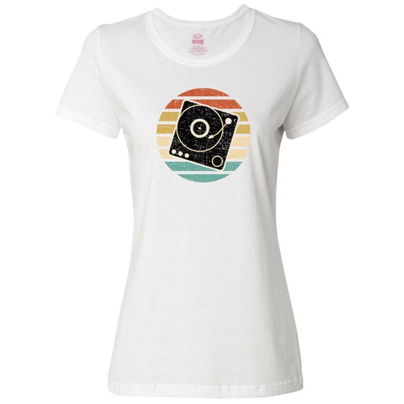 Inktastic Turn Table Record Player Retro Women's T-Shirt