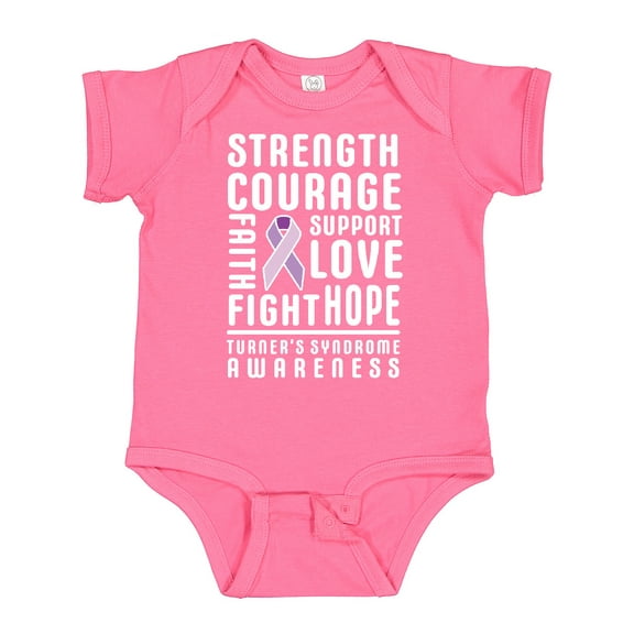 Inktastic Turners Syndrome Awareness Strength Courage Support Boys or Girls Baby Bodysuit