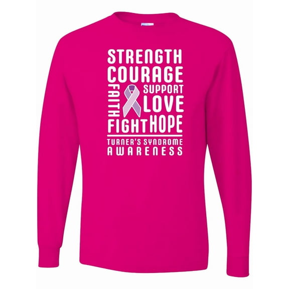 Inktastic Turners Syndrome Awareness Strength Courage Support Long Sleeve T-Shirt