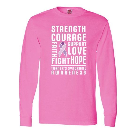 Inktastic Turners Syndrome Awareness Strength Courage Support Long Sleeve T-Shirt