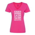 thumbnail image 1 of Inktastic Turners Syndrome Awareness Strength Courage Support Women's V-Neck T-Shirt, 1 of 5