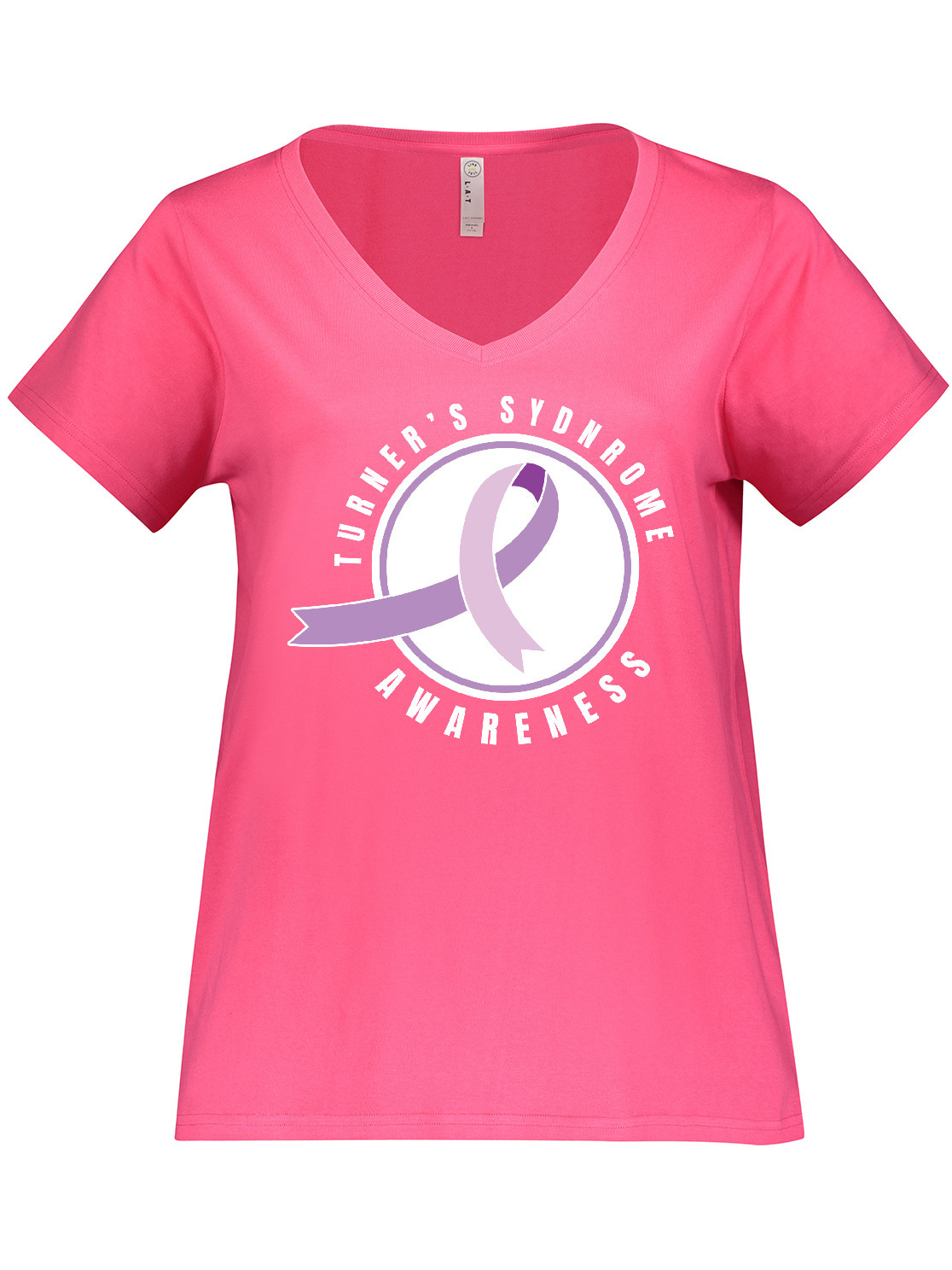 Inktastic Turners Syndrome Awareness with Purple Ribbon Badge Women's